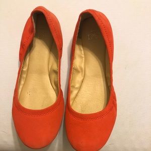 Very comfortable orange flats.